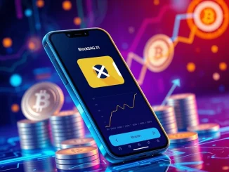 BlockDAG X1 app on a smartphone showing crypto mining and 3025 ROI potential