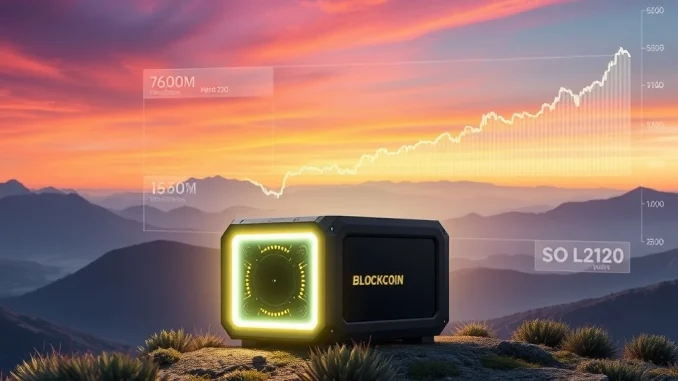 BlockDAG X10 miner with crypto charts illustrating Toncoin's resistance and Solana's price target, symbolizing current crypto market trends.