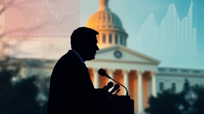 Illustration of a BLS nominee discussing economic data, symbolizing the debate over monthly jobs reports and their impact.