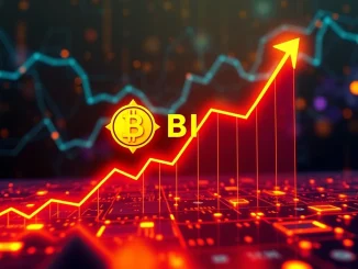 A chart illustrating the significant BNB price breakout, symbolizing strong on-chain growth and the validation of its $1K target.