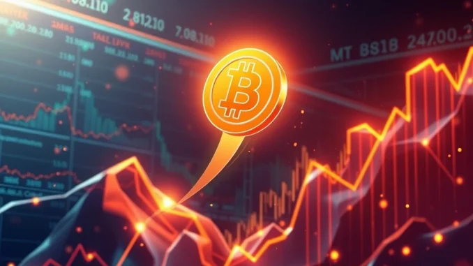 A chart illustrating the phenomenal BNB price surge to a new record high, symbolizing Binance Coin's robust market performance and growth.