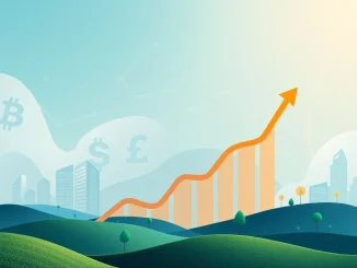 A visual representation of the BNB price surge, showing an upward trending chart with financial symbols, indicating significant institutional crypto investment.