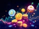 BNB and CAKE tokens surging on a bullish crypto market graph