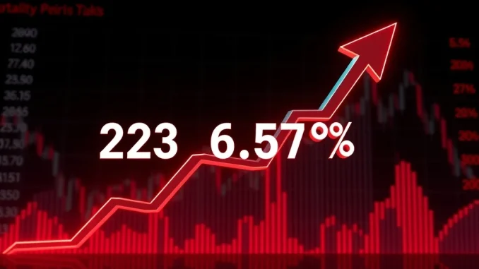 BONK cryptocurrency price crash showing extreme volatility in market correction