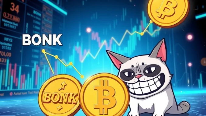 BONK and Troller Cat meme coins trending in the crypto market