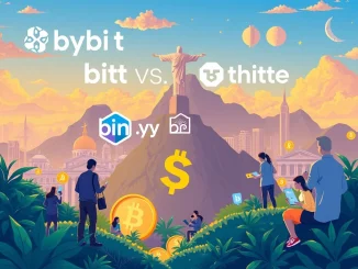Bybit and Tether logos alongside Brazilian landmarks, symbolizing their joint effort to boost Brazil crypto adoption through education and events.