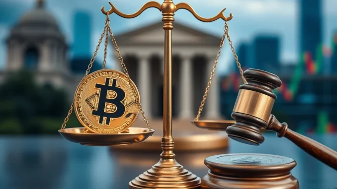 Legal documents and cryptocurrency logos symbolize the ongoing BSV lawsuit appeal against Binance.