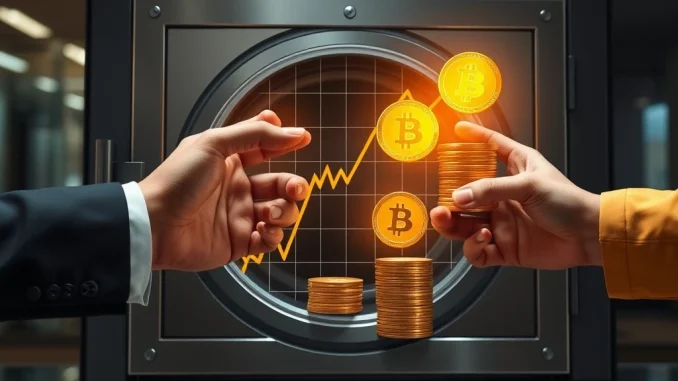 Bitcoin Holdings Surge: BTC AB's Bold $1.2M Acquisition Signals Unwavering Confidence A corporate executive confidently adding Bitcoin holdings to a digital ledger, symbolizing strategic institutional investment in crypto.