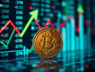 Chart showing **BTC perpetual futures** long/short ratio indicating current **crypto trading sentiment** across major exchanges.