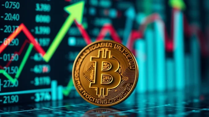 Chart showing **BTC perpetual futures** long/short ratio indicating current **crypto trading sentiment** across major exchanges.