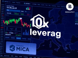 Bybit EU platform screen showcasing 10x spot margin trading options, emphasizing secure crypto leverage under MiCA regulations.