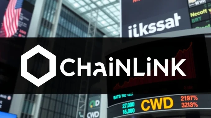 CaliberCos LINK Investment: A Bold Strategic Leap into Digital Assets Illustrates CaliberCos's strategic CaliberCos LINK investment, showing the Chainlink logo merging with traditional finance symbols.