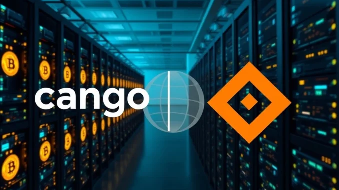 Unveiling Cango's Ascent: Bitmain's Strategic Tariff Shift Reshapes Bitcoin Mining with Surplus Gear An illustration depicting the strategic link between Cango and Bitmain, highlighting the rebranding of Bitcoin mining gear due to tariff strategy shifts.