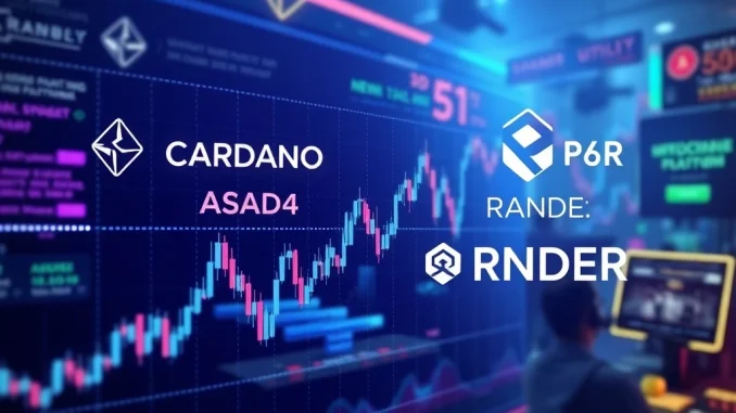 Cardano and Render trading analysis with crypto utility platforms in focus