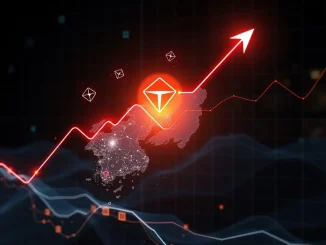 A graph showing a significant increase in Cardano trading volume, reflecting the surge in South Korea's cryptocurrency market.