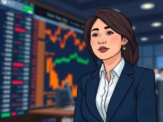 Visualizing Caroline Pham's potential career transition from CFTC to MoonPay, highlighting the significance for crypto regulation.