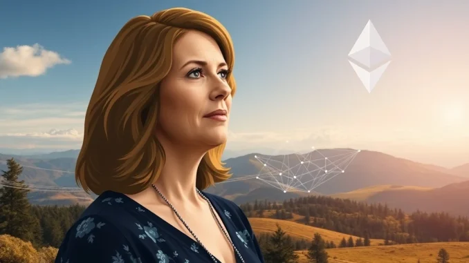 Cathie Wood of ARK Invest recognizing the Ethereum Foundation's progress on scalability and privacy for institutional adoption.