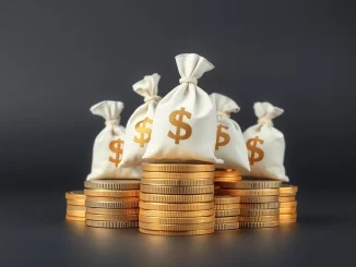 Illustrates the Celsius payout process, showing digital assets being distributed to creditors after the bankruptcy proceedings.