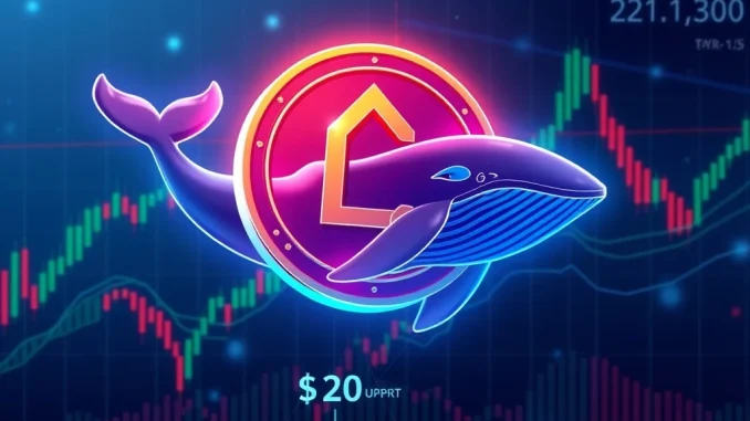 Chainlink token with whale accumulation at $20 support level