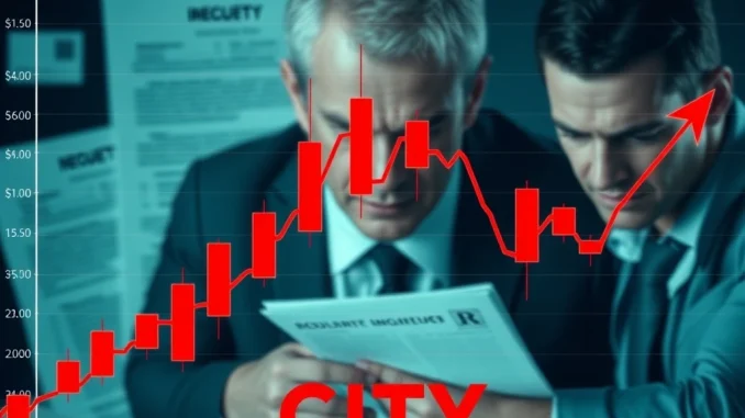 A chart illustrating the sharp decline in CITY crypto's price, reflecting significant crypto volatility and investor concerns.