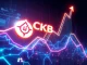 CKB cryptocurrency price surging dramatically on a digital graph
