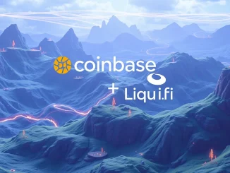 Coinbase and Liquifi logos merging for advanced token management solutions