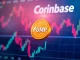 A digital interface showing Coinbase PUMP trading, symbolizing a new listing and market activity.
