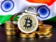 Indian authorities freeze crypto assets in a **Coinbase scam** investigation, symbolizing law enforcement's action against digital fraud.