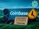 A digital illustration showing a Coinbase logo with maintenance tools, symbolizing the upcoming Coinbase upgrade.