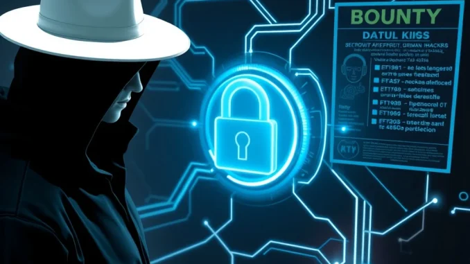 Illustrates CoinDCX's urgent bounty program for crypto exploit recovery, showing a white hat hacker securing digital assets and protecting against stolen crypto.