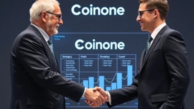 Coinone CEO Cha Myung-hoon transitions leadership, symbolizing a new era for the South Korean crypto exchange.