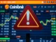 A digital interface displaying a **Coinone investment warning** for **Kaichain KAI**, signaling market caution.