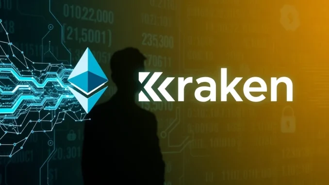 Visualizing Consensys Canada's Russell Verbeeten's significant ETH deposit to Kraken, highlighting on-chain crypto transactions.