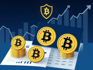 A corporate executive strategically integrating Bitcoin into treasury assets to hedge against inflation and diversify financial holdings.