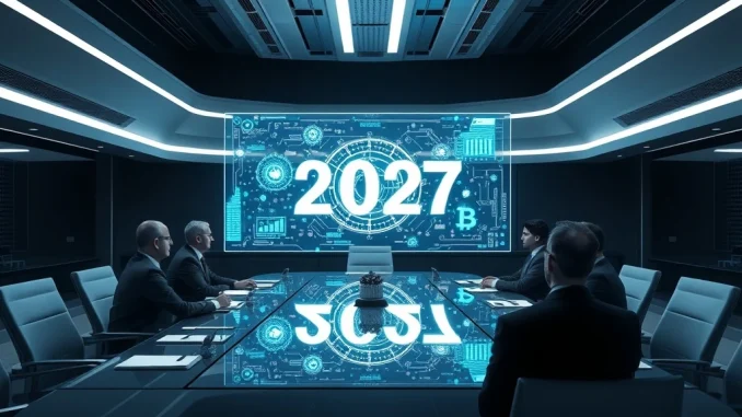 Corporate executives analyzing crypto adoption trends for strategic investment opportunities.