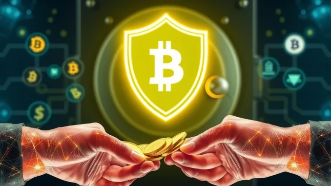 Credix refund process, showing digital assets being secured after a crypto exploit, symbolizing the safeguarding of user funds.