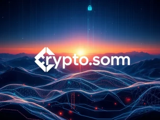 Visualizing the strategic alliance where CRO token empowers Trump's Truth Social platform, symbolizing a significant digital partnership.