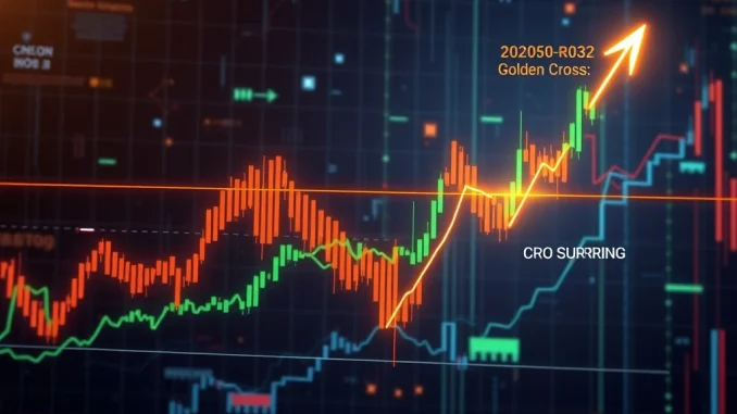 CRO Price Skyrockets 80% as Double Bottom and Golden Cross Signal Explosive Bullish Breakout CRO price chart showing bullish double bottom and golden cross signals