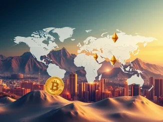 Visualizing *crypto diversification* and global capital flows into emerging markets, highlighting new investment opportunities.