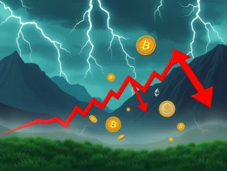 A chart illustrating a significant crypto dump, showing falling prices for Ethereum and other altcoins, reflecting current market volatility.