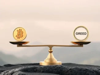 A visual representation of the Crypto Fear & Greed Index showing a neutral market sentiment, with the needle at 47, illustrating investor psychology.