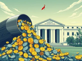 Chart showing a significant outflow of crypto funds, particularly Bitcoin and Ethereum, from investment products, illustrating the impact of recent market volatility and the CoinShares report.