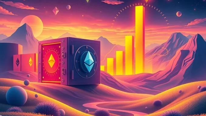 Illustrates the significant crypto fundraising efforts, showing digital currency symbols flowing into investment charts, representing the $1.8B raised in August.