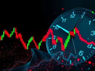 Chart depicting a sudden crypto futures liquidation event, highlighting rapid market volatility and significant financial losses.