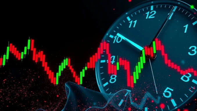 Chart depicting a sudden crypto futures liquidation event, highlighting rapid market volatility and significant financial losses.