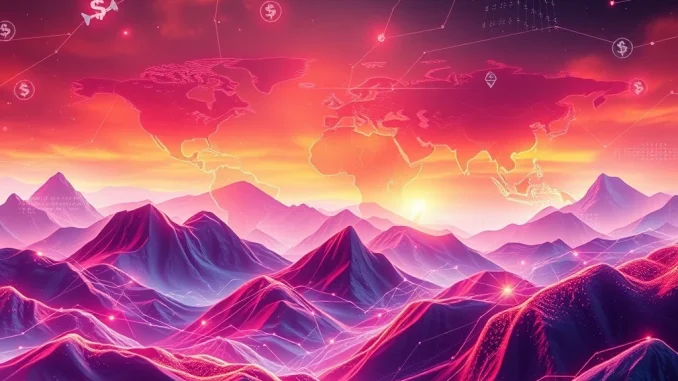 Visualizing the dynamic Cryptocurrency Market, where digital assets and traditional finance converge amidst global economic shifts and technological innovation.