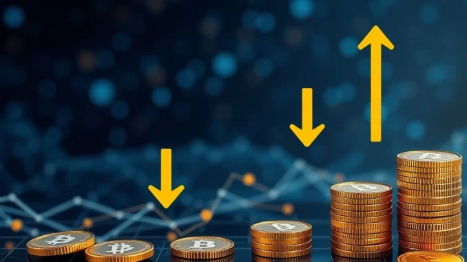Chart showing a sharp 24% decline in crypto market inflows, indicating reduced cryptocurrency investment.