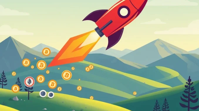 Chart showing an explosive rise in a crypto narrative, highlighting a new crypto position for investors.