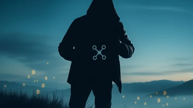 An illustration of a man being arrested, representing the swift resolution of a major crypto theft case and the ongoing battle against cryptocurrency crime.