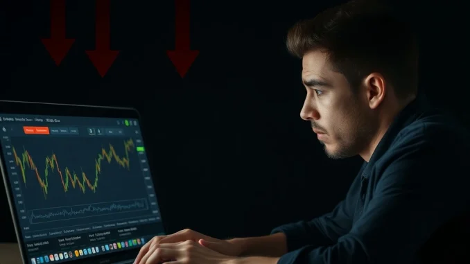 Crypto Trader's $1M Nightmare: How Leveraged PEPE Positions Led to Devastating Liquidations Distressed crypto trader facing PEPE coin liquidation losses on a laptop screen